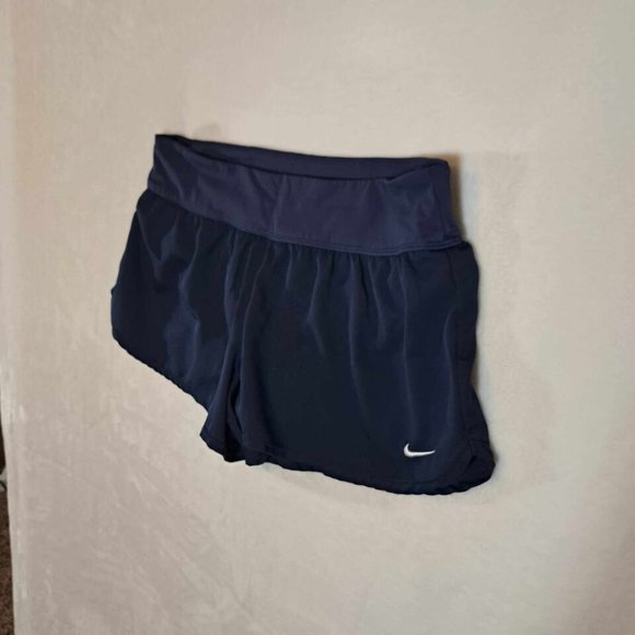 Nike Womens Navy Blue Dri-Fit Pull On Tennis Mini Short Sz L Stretch - Picture 3 of 12